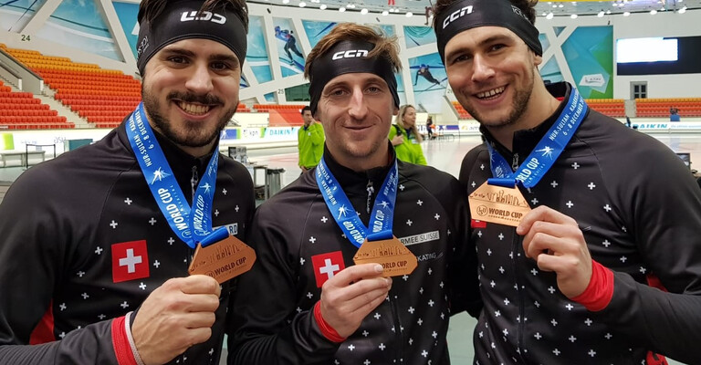 Podium en Coupe du monde pour l'équipe sprint